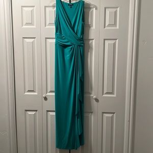 Chaps teal dress! Size 6, very flowy but also shows your shape